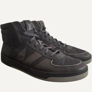 Louis Vuitton Tribe High Top Sneaker Black Damier Canvas Men's 12US 11LV LI0190